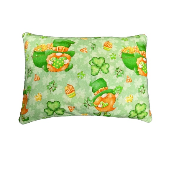 Hand Crafted Decorative Pillow St. Patrick's Day Themed Pillow green white - Picture 2 of 13